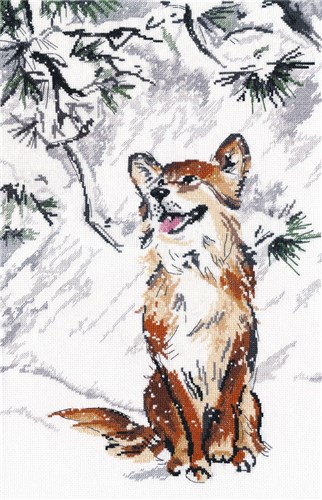 The first snow was falling 1267 Counted Cross Stitch Kit
