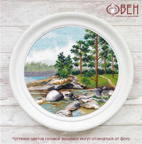 Miniature.Coast of lake Ladoga 1298