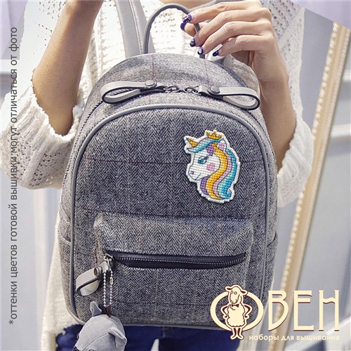 Badge unicorn-2 1350 Plastic Canvas Counted Cross Stitch Kit