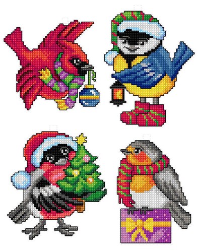 Christmas Birds 7694 Counted Cross-Stitch Kit