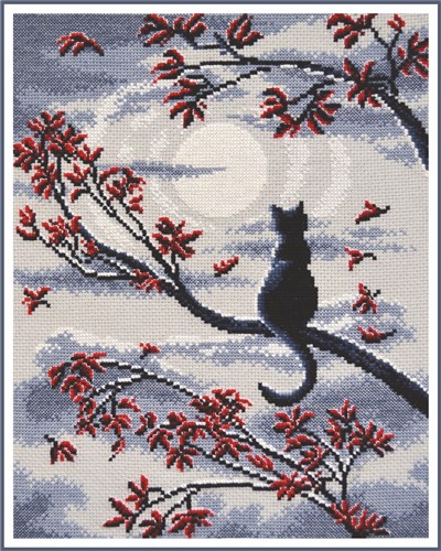 Moon cat  865 Counted Cross Stitch Kit