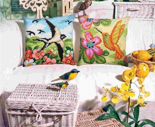 Needlepoint Cushion Kit  "Humming bird" 9368