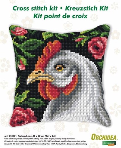 Cushion cross stitch kit  "Hen" 99017