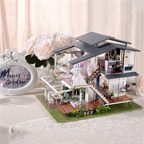 Miniature Wizardi Roombox Kit - Villa Monet's Garden. Dollhouse Kit