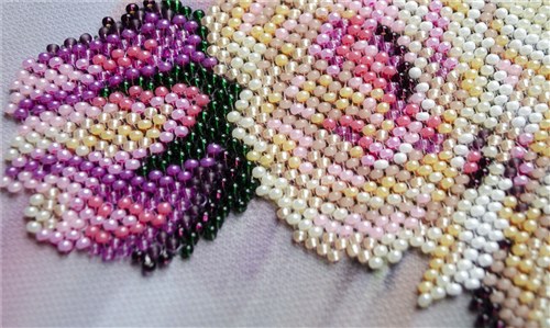 Bead Embroidery Kit - Gentle roses