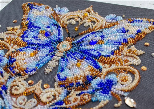 Bead Embroidery Kit - Luxurious sapphire