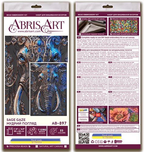 Bead Embroidery Kit - Sage gaze