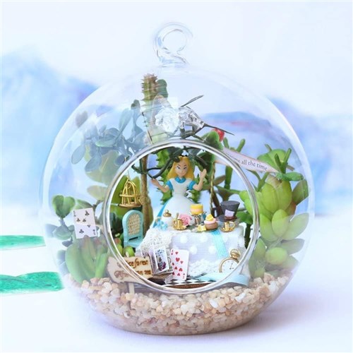 Miniature Wizardi Roombox Kit -  Alice forest afternoon tea Dollhouse Kit