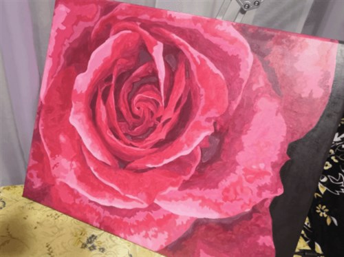 Painting by Numbers kit Crafting Spark Tender Rose B114 19.69 x 15.75 in