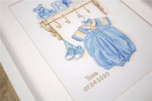 Baby boy birth B1174L Counted Cross-Stitch Kit