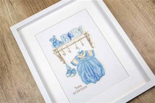 Baby boy birth B1174L Counted Cross-Stitch Kit