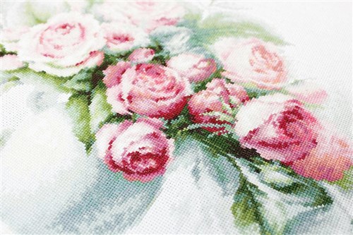 Etude with Roses B2280L Counted Cross-Stitch Kit