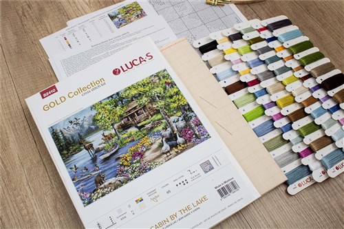 Cabin By The Lake B2410L Counted Cross-Stitch Kit