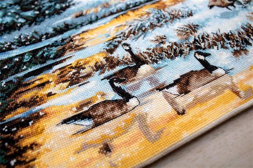 Geese on the Stream B590L Counted Cross-Stitch Kit