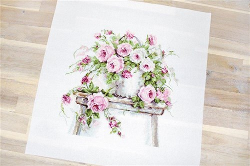Roses on a Stool  BA2331L Counted Cross-Stitch Kit