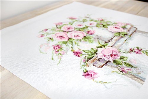 Roses on a Stool  BA2331L Counted Cross-Stitch Kit