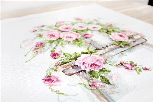 Roses on a Stool  BA2331L Counted Cross-Stitch Kit