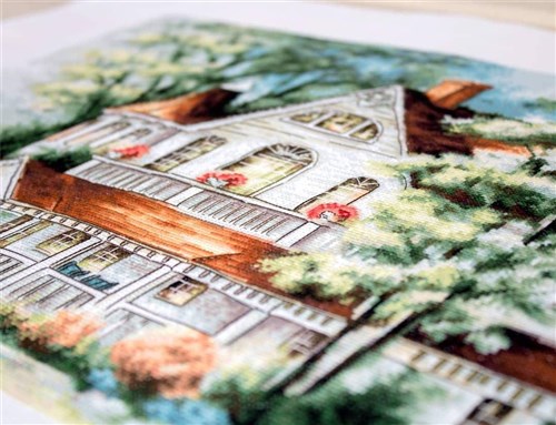 The Lake House BU4000L Counted Cross-Stitch Kit