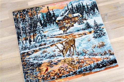 Snowy Cabin BU4022L Counted Cross-Stitch Kit