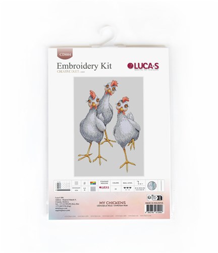 My Chickens CD004L Counted Cross-Stitch Kit