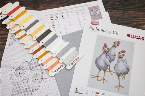 My Chickens CD004L Counted Cross-Stitch Kit