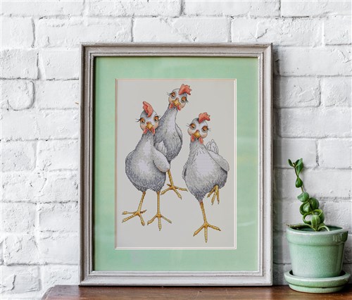 My Chickens CD004L Counted Cross-Stitch Kit
