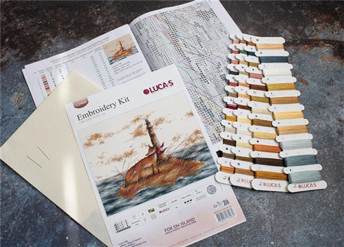 Fox on Island CD006l Counted Cross-Stitch Kit