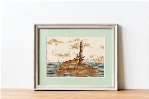 Fox on Island CD006l Counted Cross-Stitch Kit