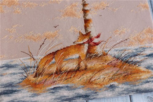 Fox on Island CD006l Counted Cross-Stitch Kit
