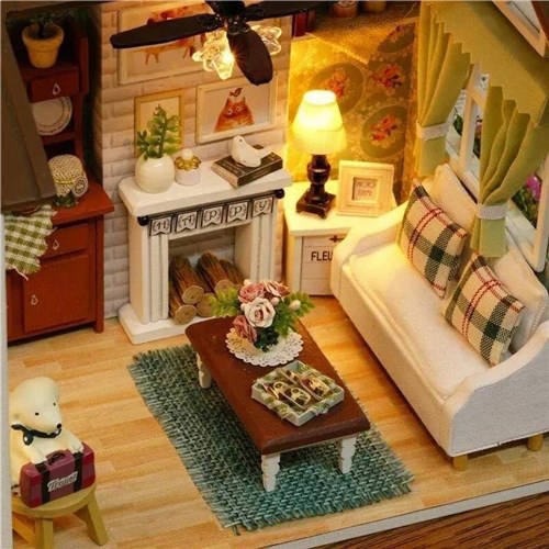 Miniature Wizardi Roombox Kit - Christmas Eve Dollhouse Kit