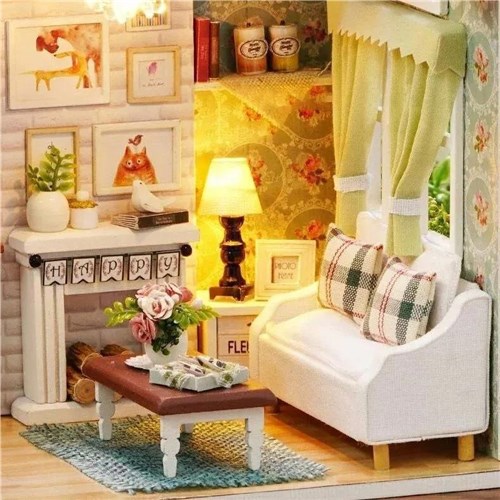 Miniature Wizardi Roombox Kit - Christmas Eve Dollhouse Kit