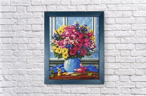Colorful Bouquet WD2520 18.9 x 14.9 inches Wizardi Diamond Painting Kit
