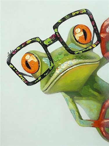 Frog With Glasses Diamond Painting Kit
