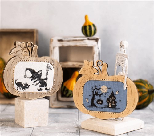 Pumpkin Cross Stitch Kit And Frame