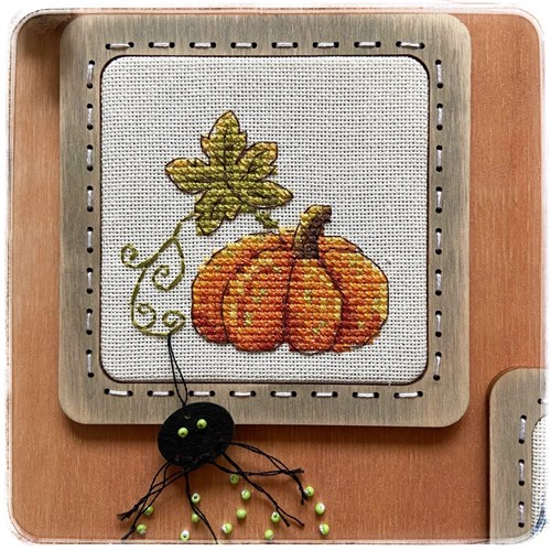 Pumpkin Season Cross Stitch Kit and Frame Set
