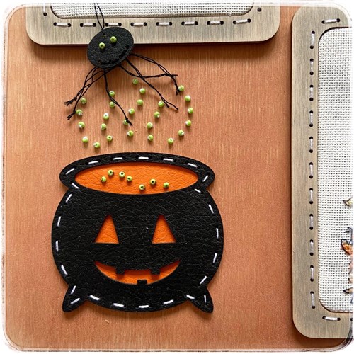 Pumpkin Season Cross Stitch Kit and Frame Set