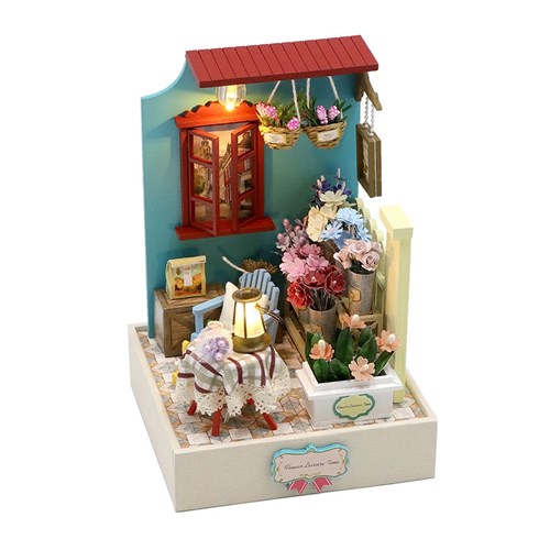 Miniature Wizardi Roombox Kit - Flower Shop Dollhouse Kit