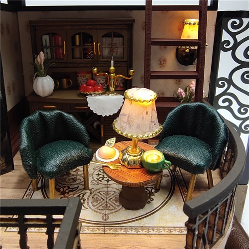 Miniature Wizardi Roombox Kit - House in English style Dollhouse Kit