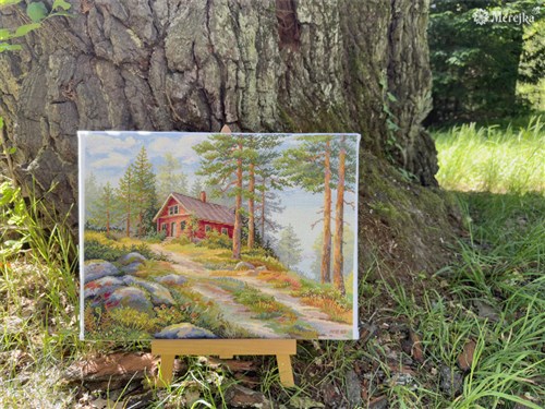 Red Cabin in the Woods K-254 Counted Cross-Stitch Kit
