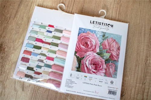 Counted Cross Stitch Kit Pale Pink Roses Leti928