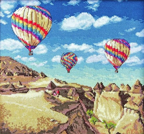 Counted Cross Stitch Kit Balloons over Grand Canyon Leti961