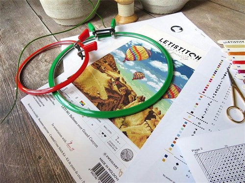 Counted Cross Stitch Kit Balloons over Grand Canyon Leti961