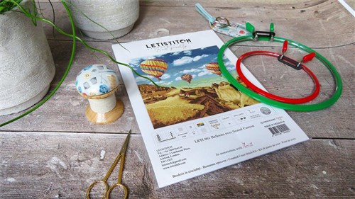 Counted Cross Stitch Kit Balloons over Grand Canyon Leti961