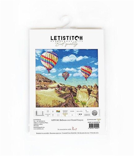 Counted Cross Stitch Kit Balloons over Grand Canyon Leti961