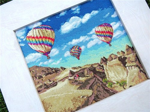 Counted Cross Stitch Kit Balloons over Grand Canyon Leti961