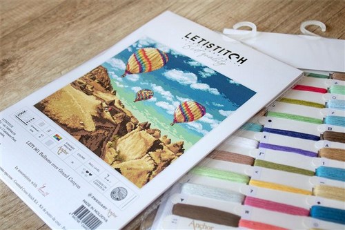 Counted Cross Stitch Kit Balloons over Grand Canyon Leti961