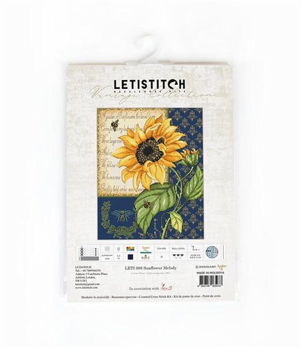 Counted Cross Stitch Kit Sunflower Melody Leti998
