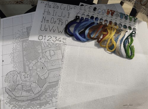 I was Born - Boy. M-104 / SM-104 Counted Cross Stitch Kit