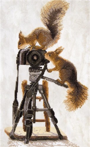 Cross-stitch kit M-459C "Curiosity"