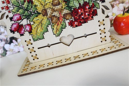 Autumn Bouquet O-019 Counted Cross Stitch Kit on Plywood